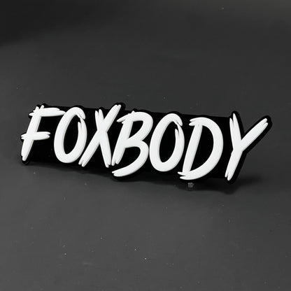 1PC FOXBODY 3D Acrylic Badge - Car Truck Emblem Fender Tailgate Trunk Sticker