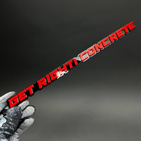 1PC GET RIGHT! CONCRETE 3D Acrylic Badge - Car Truck Emblem Fender Sticker