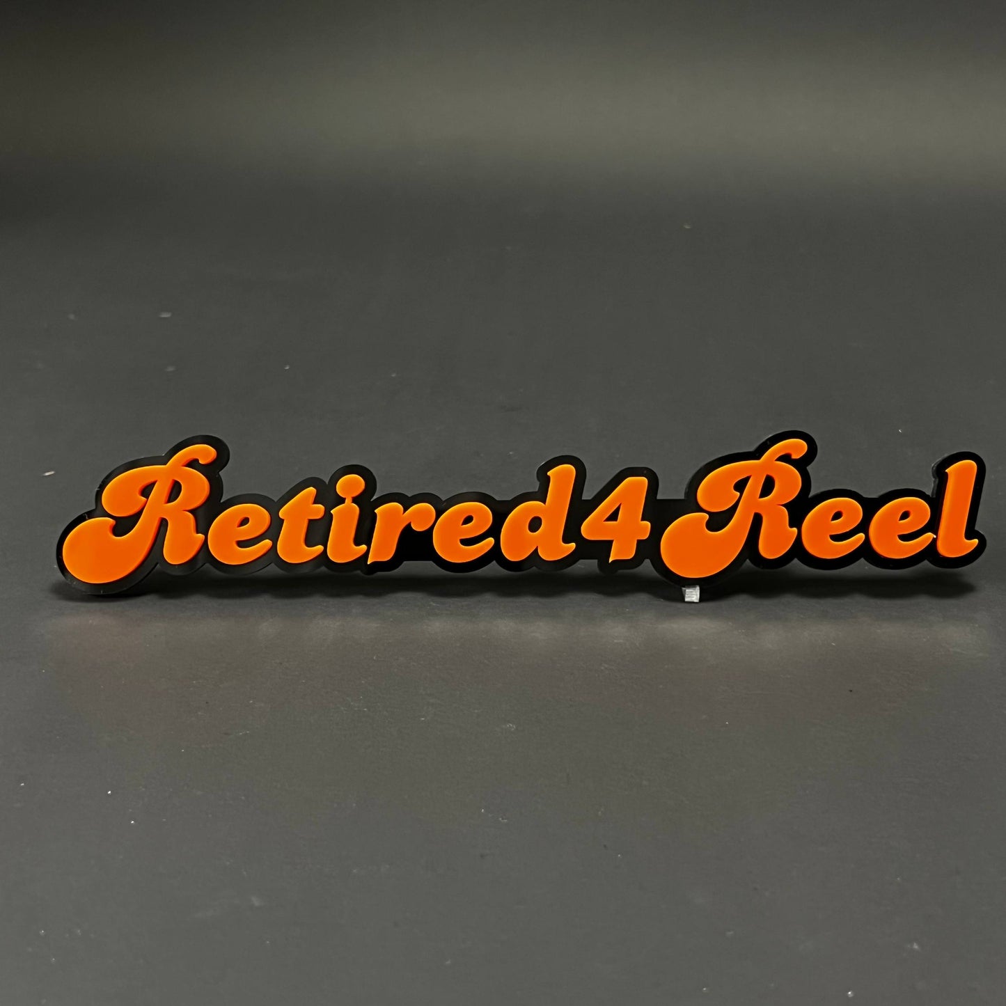 1PC Retired4Reel 3D Acrylic Badge - Car Truck Emblem Fender Sticker