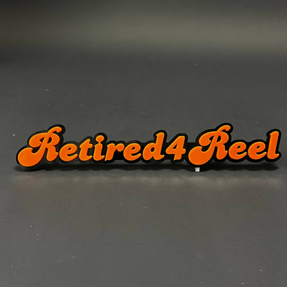 1PC Retired4Reel 3D Acrylic Badge - Car Truck Emblem Fender Sticker