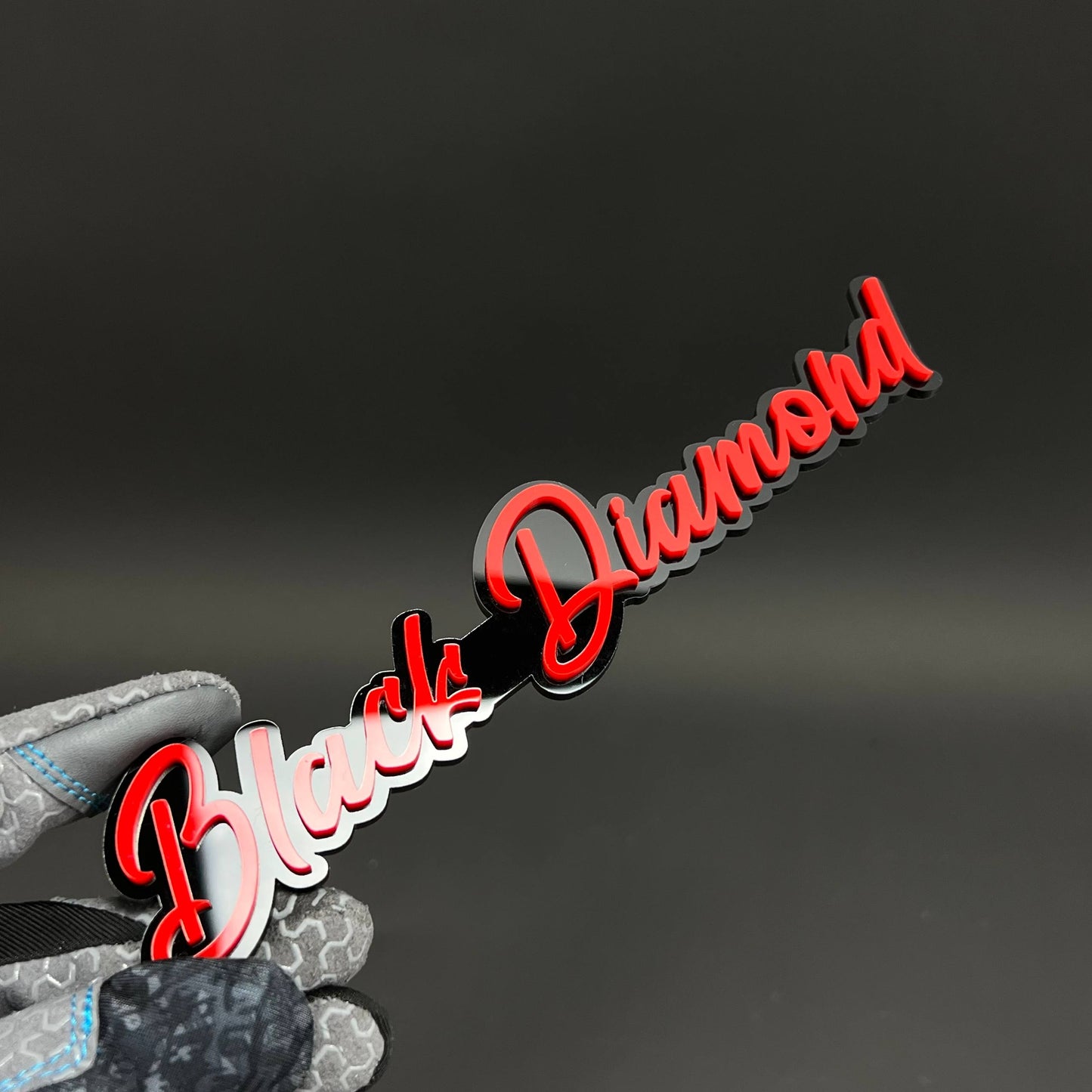 1PC Black Diamond 3D Acrylic Badge - Car Truck Emblem Fender Sticker