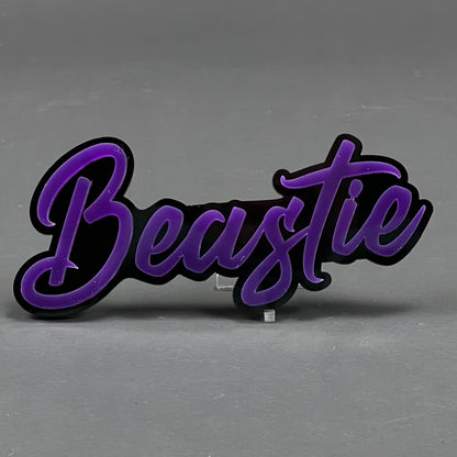 1PC Beastie 3D Acrylic Badge - Car Truck Emblem Fender Tailgate Trunk Sticker