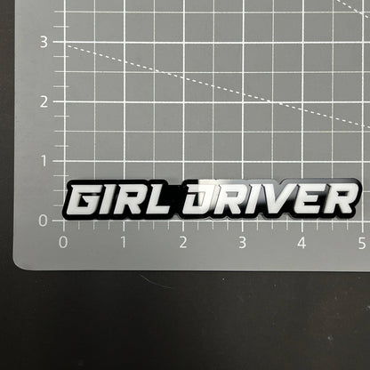 1PC GIRL DRIVER 3D Acrylic Badge - Car Truck Emblem Fender Sticker