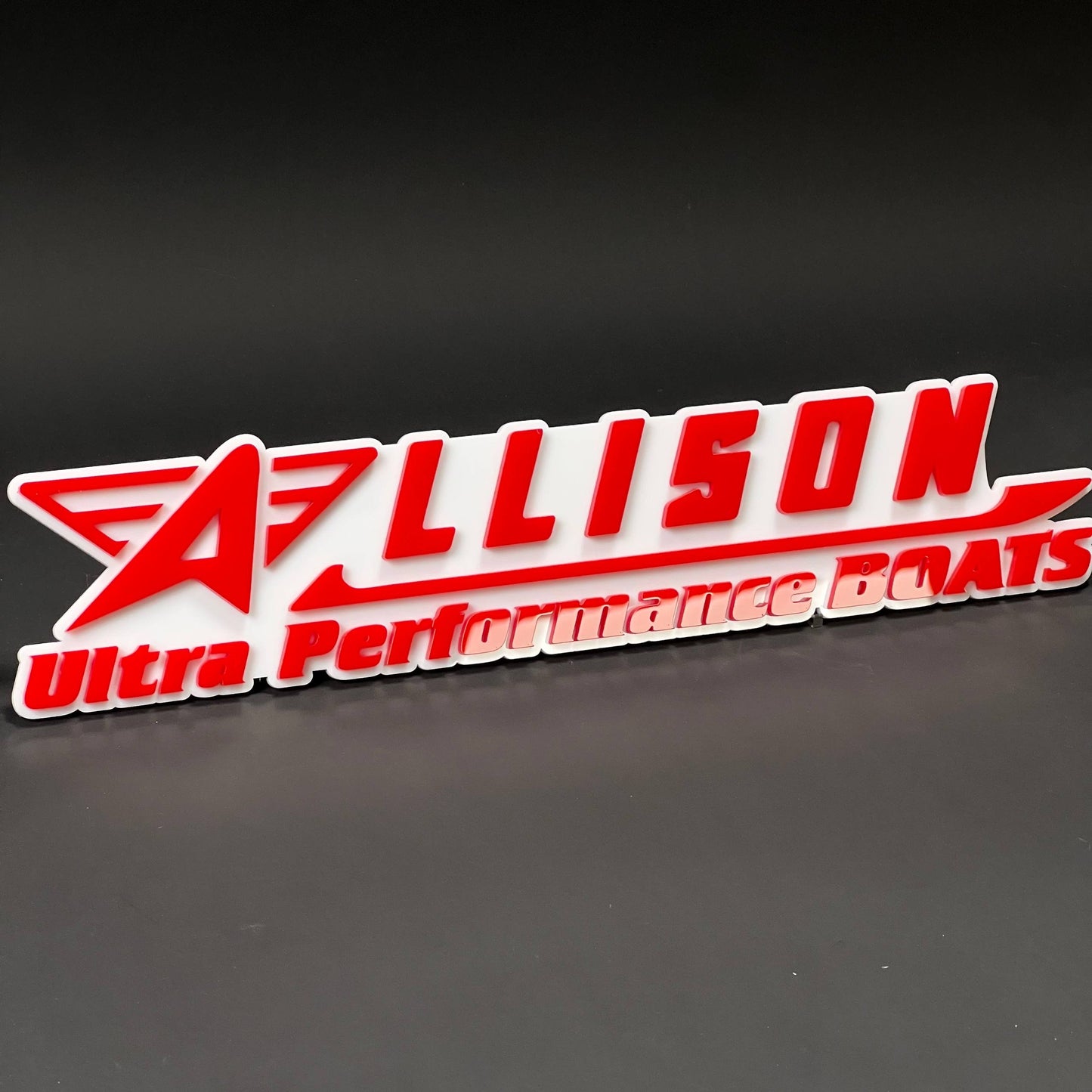 1PC ALLISON Ultra Performance BOATS 3D Acrylic Car Badge - Fender Emblem