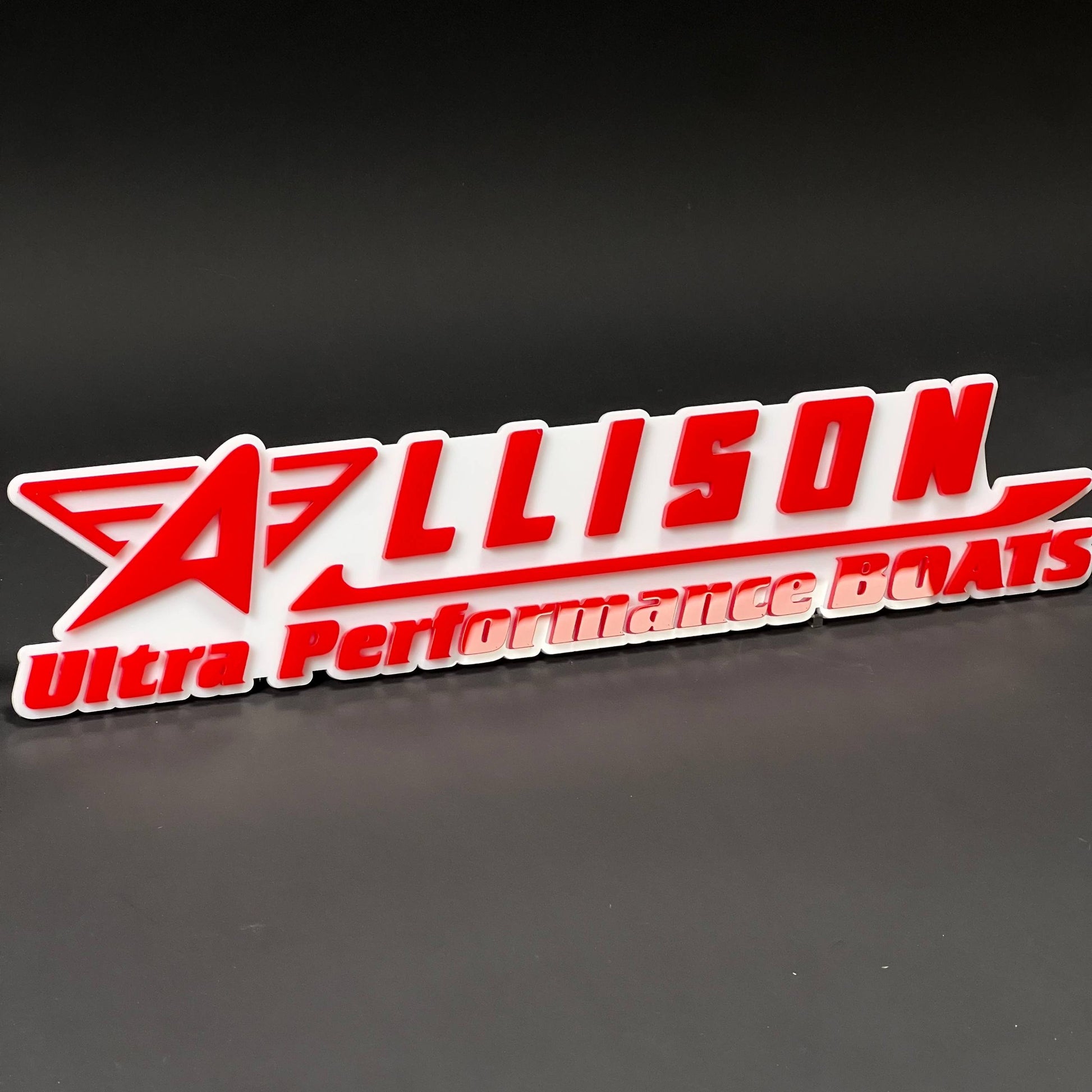 1PC ALLISON Ultra Performance BOATS 3D Acrylic Car Badge - Fender Emblem
