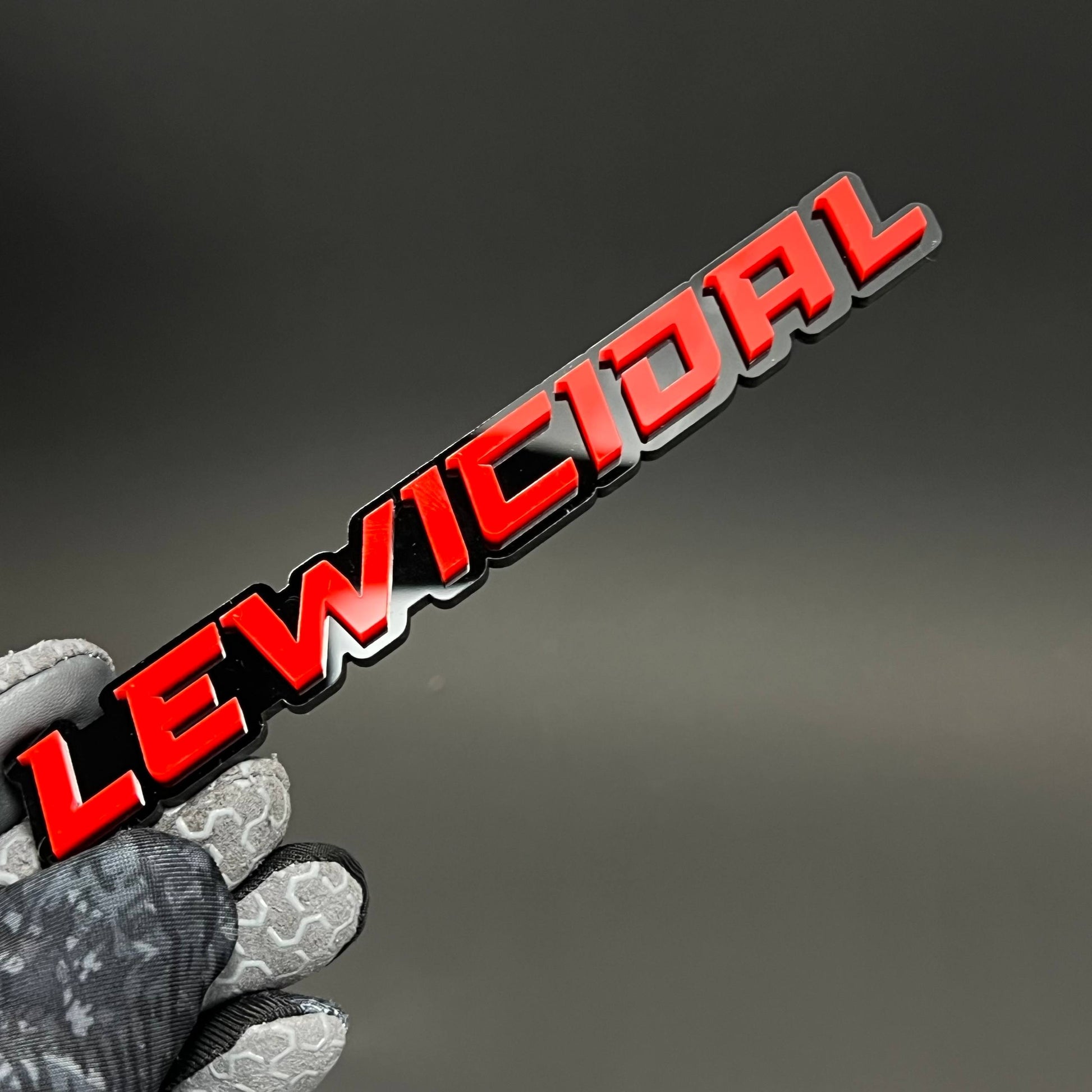 1PC LEWICIDAL 3D Acrylic Badge - Car Truck Emblem Fender Tailgate Trunk Sticker