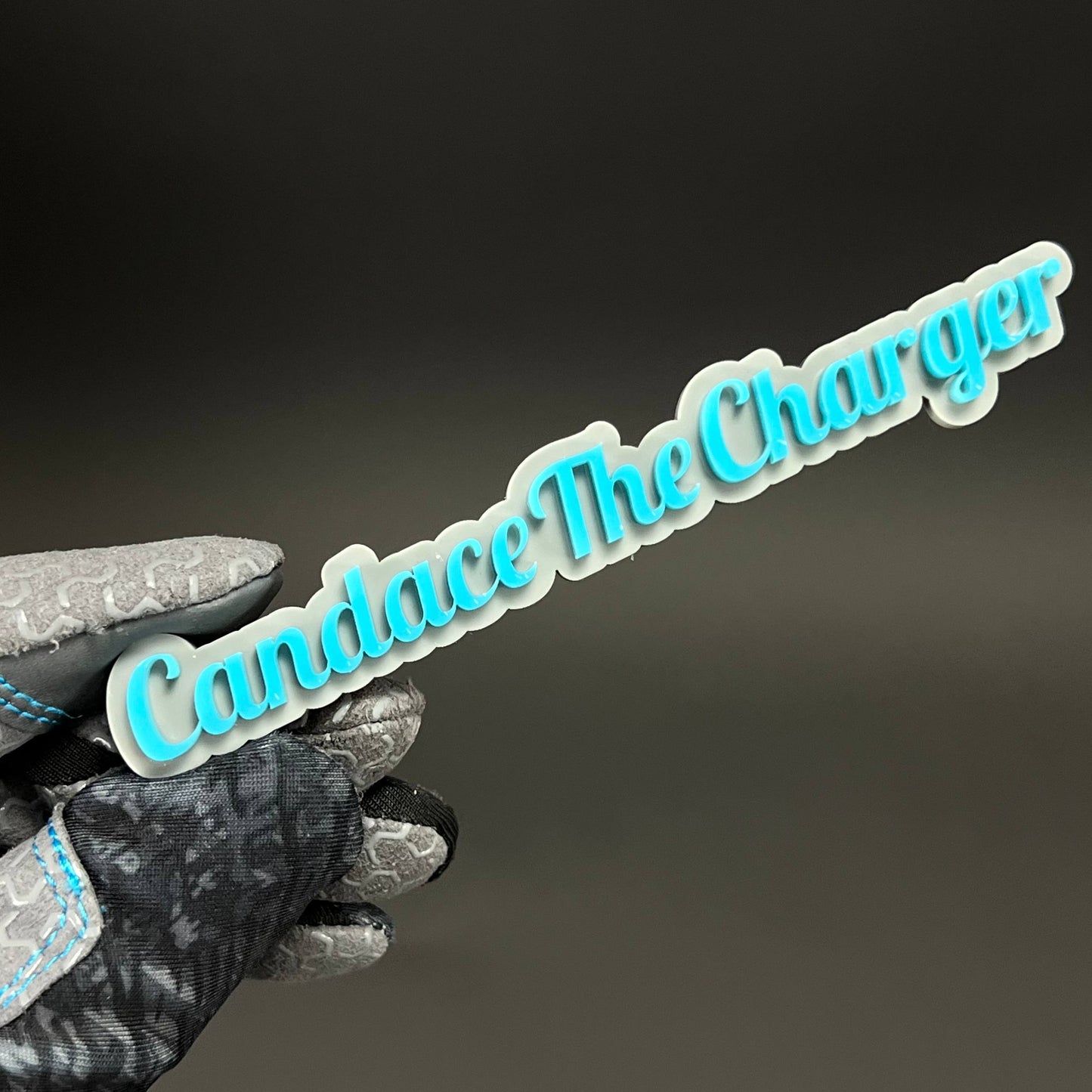 1PC Candace The Charger 3D Acrylic Badge - Car Truck Emblem Fender Sticker