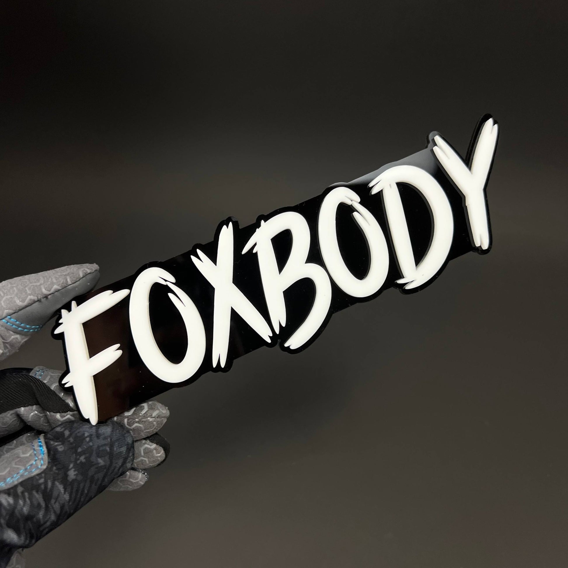 1PC FOXBODY 3D Acrylic Badge - Car Truck Emblem Fender Tailgate Trunk Sticker