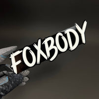 1PC FOXBODY 3D Acrylic Badge - Car Truck Emblem Fender Tailgate Trunk Sticker