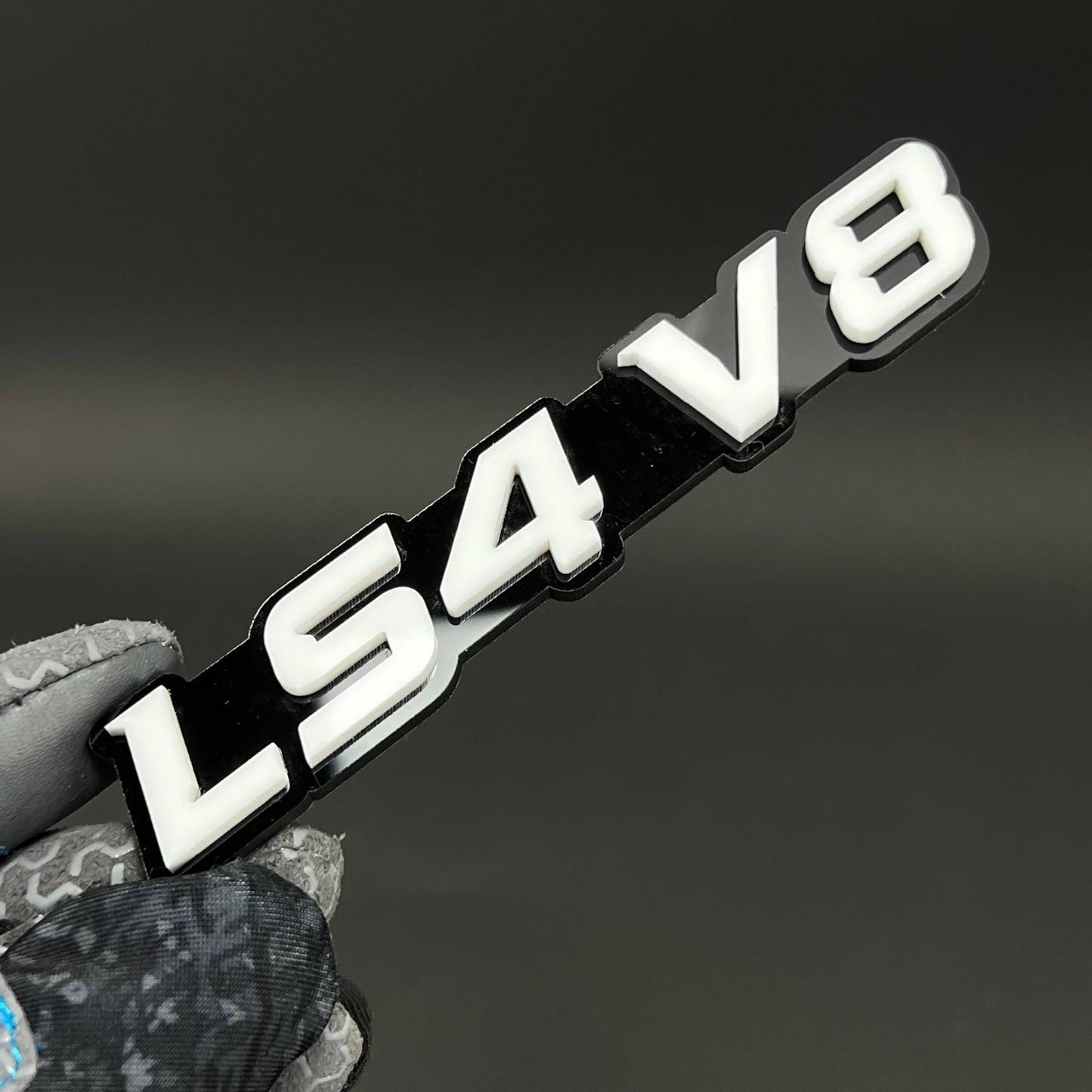 1PC LS4 V8 3D Acrylic Badge - Car Truck Emblem Fender Tailgate Trunk Sticker