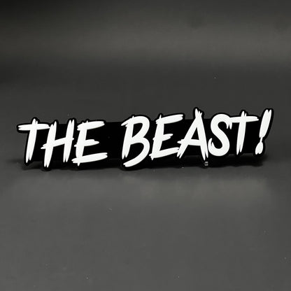 1PC THE BEAST! 3D Acrylic Badge - Car Truck Emblem Fender Tailgate Trunk Sticker