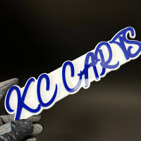 1PC KC CARTS 3D Acrylic Badge - Car Truck Emblem Fender Tailgate Trunk Sticker