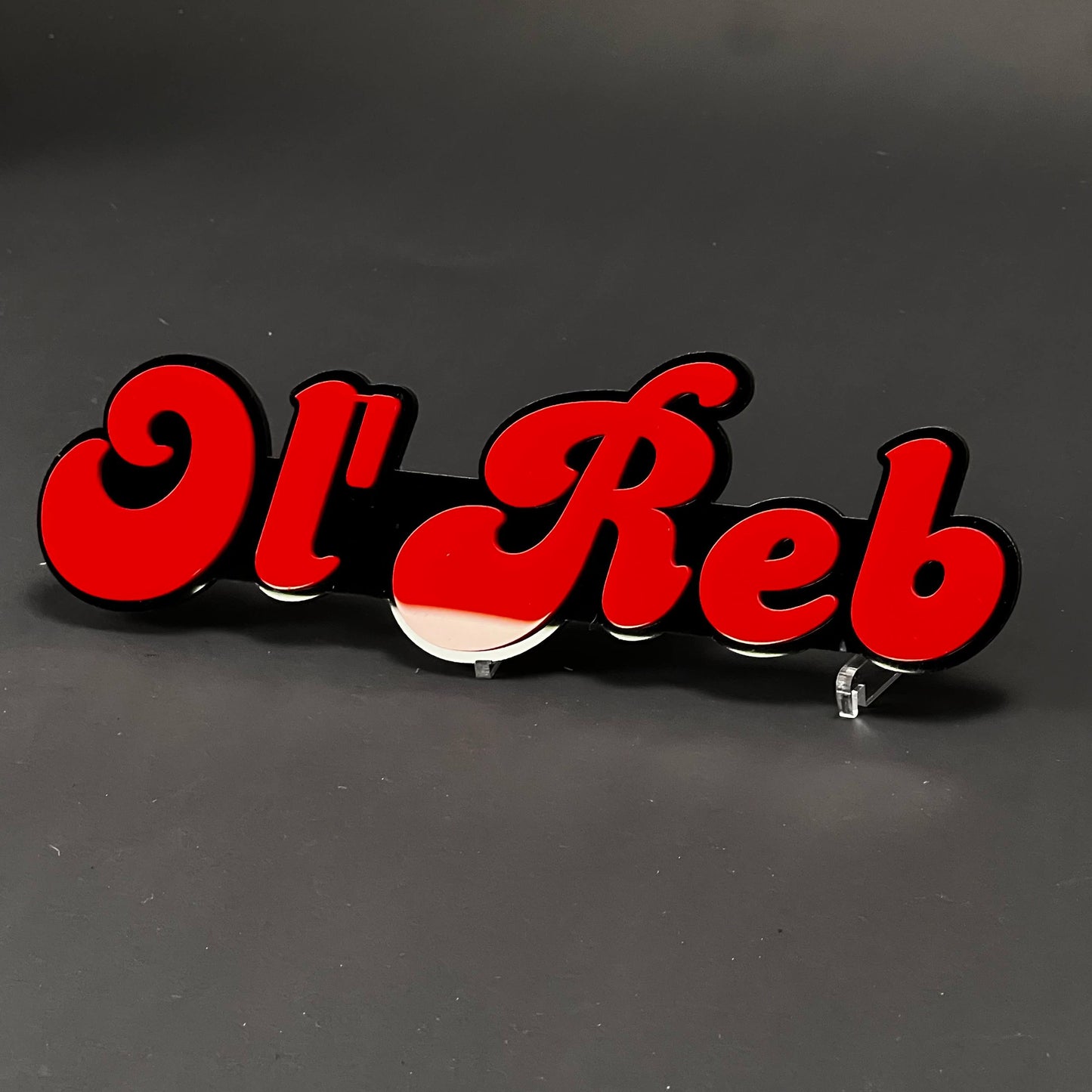 1PC Ol' Reb 3D Acrylic Badge - Car Truck Emblem Fender Tailgate Trunk Sticker