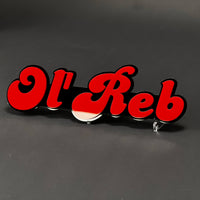 1PC Ol' Reb 3D Acrylic Badge - Car Truck Emblem Fender Tailgate Trunk Sticker