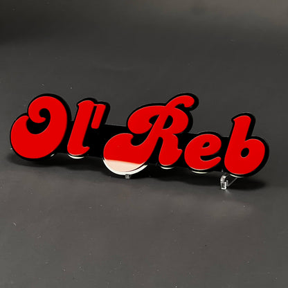 1PC Ol' Reb 3D Acrylic Badge - Car Truck Emblem Fender Tailgate Trunk Sticker
