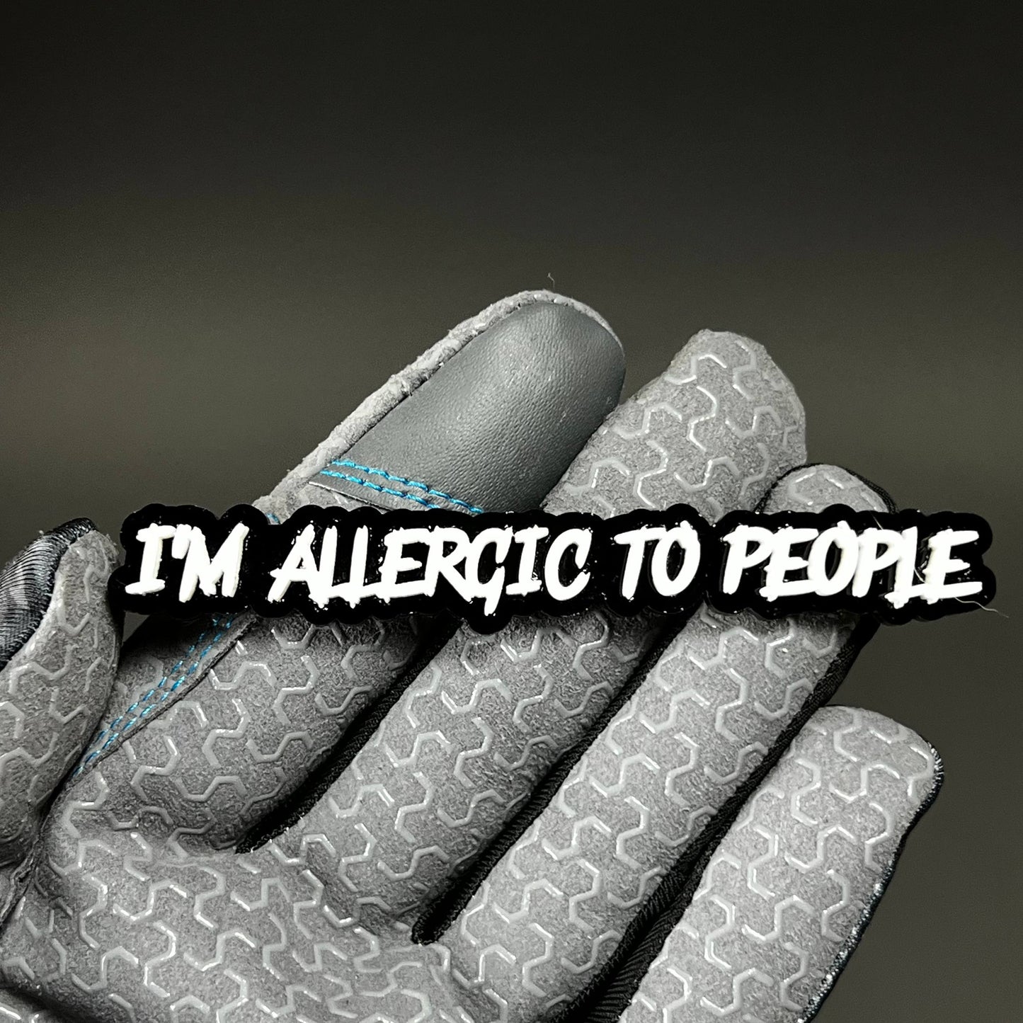 1PC I'M ALLERGIC TO PEOPLE 3D Acrylic Badge - Car Truck Emblem Fender Sticker