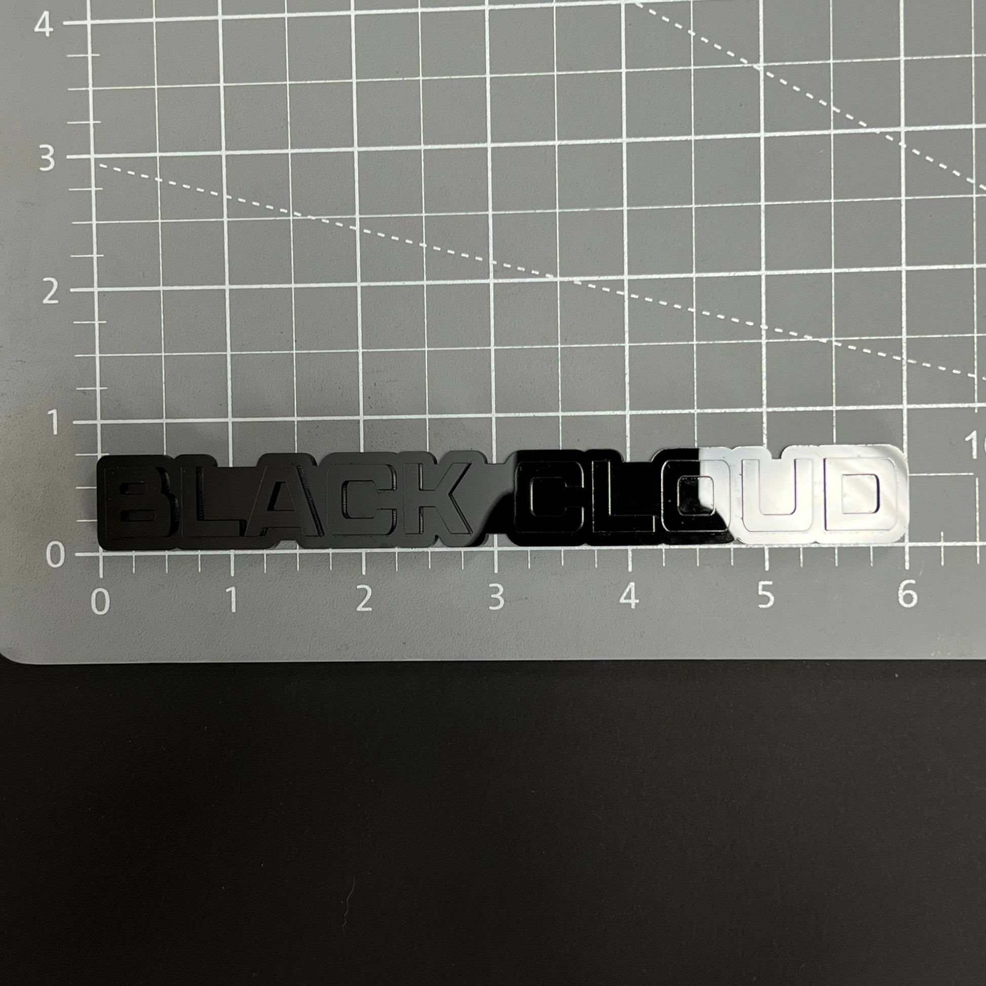 1PC BLACK CLOUD 3D Acrylic Badge - Car Truck Emblem Fender Sticker