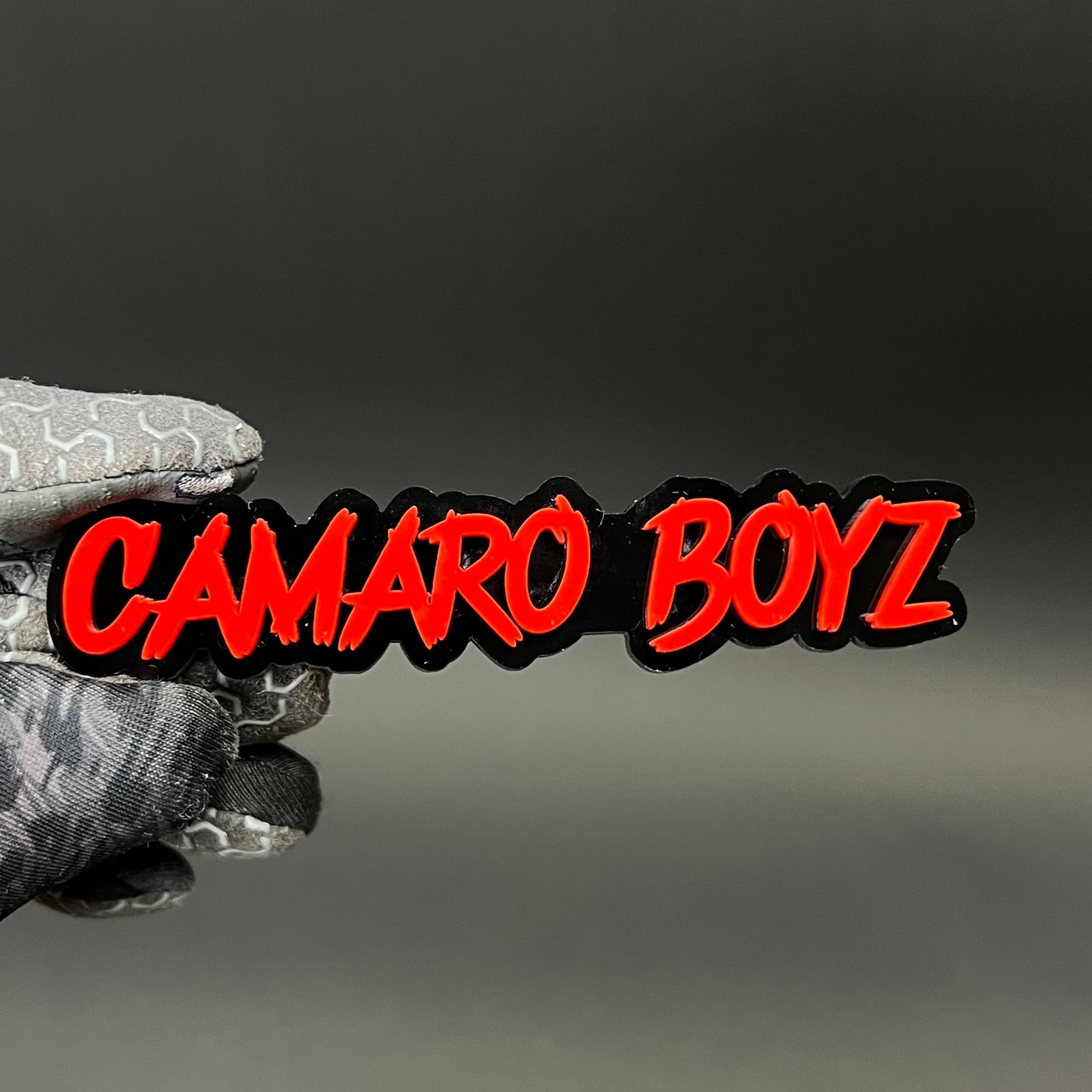 1PC CAMARO BOYZ 3D Acrylic Badge - Car Truck Emblem Fender Sticker