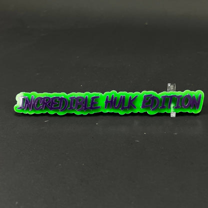 1PC INCREDIBLE HULK EDITION 3D Acrylic Badge - Car Truck Emblem Fender Sticker