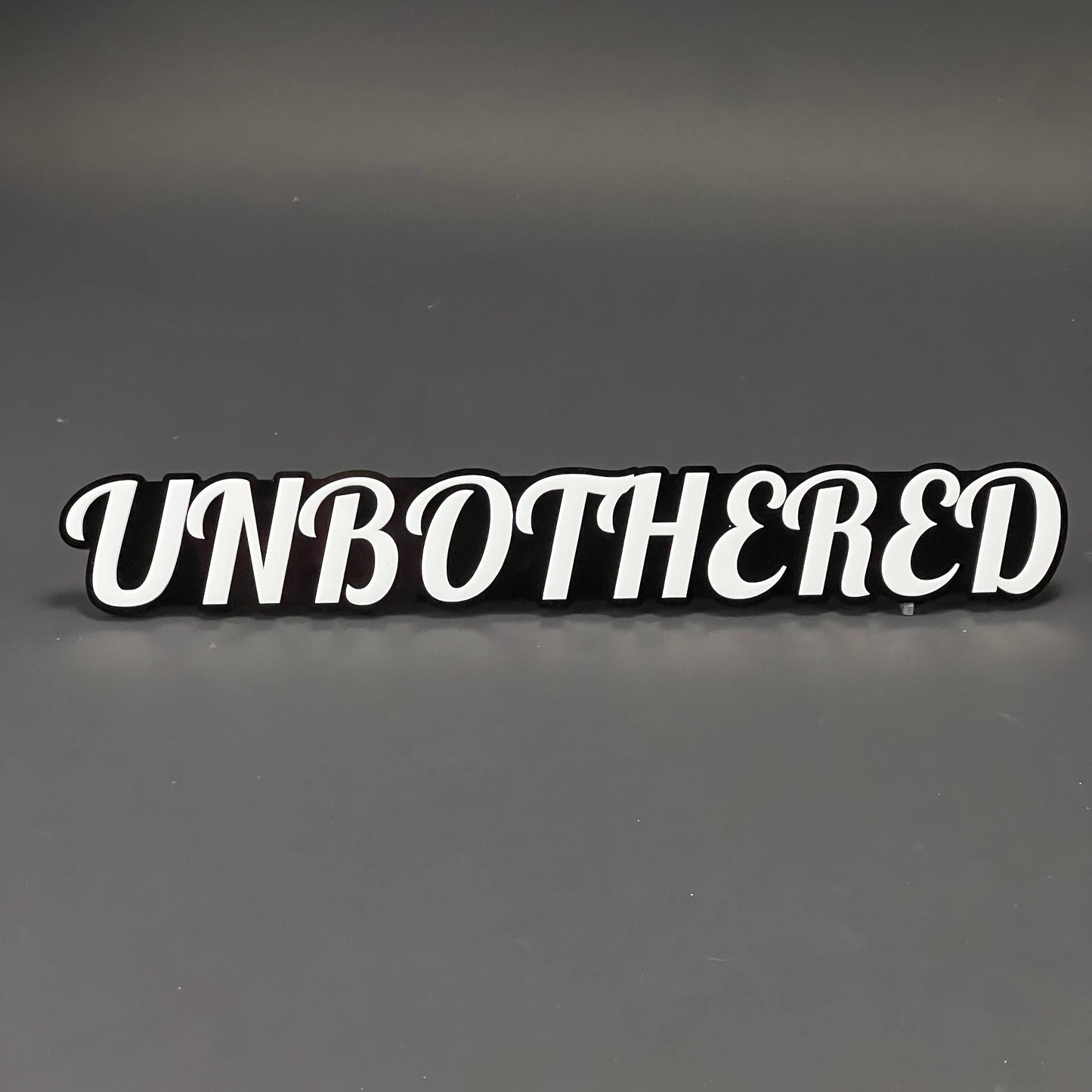 1PC UNBOTHERED 3D Acrylic Badge - Car Truck Emblem Fender Tailgate Trunk Sticker