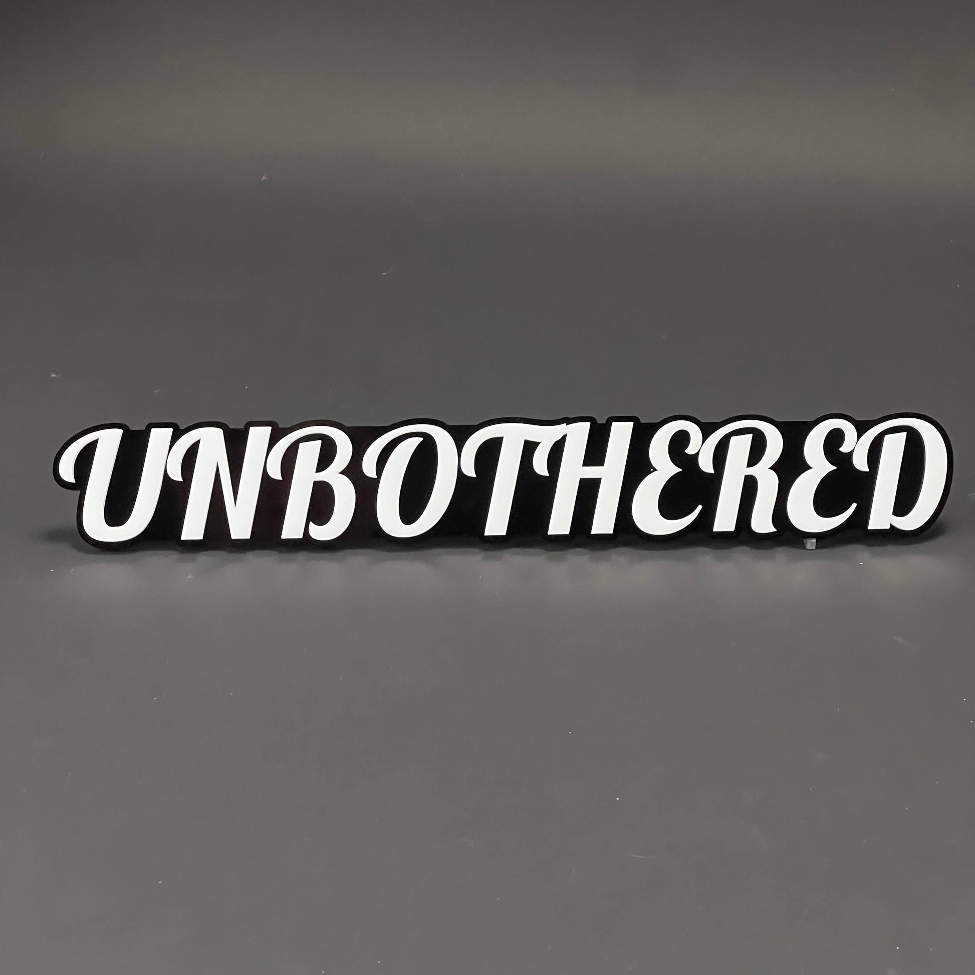 1PC UNBOTHERED 3D Acrylic Badge - Car Truck Emblem Fender Tailgate Trunk Sticker