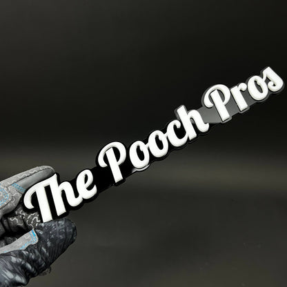 1PC The Pooch Pros 3D Acrylic Badge - Car Truck Emblem Fender Sticker