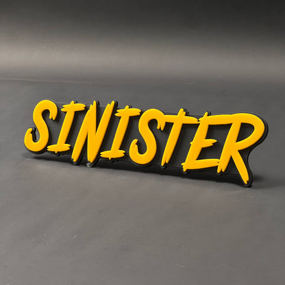 1PC SINISTER 3D Acrylic Badge - Car Truck Emblem Fender Tailgate Trunk Sticker