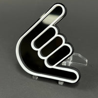 1PC Shaka Hand 3D Acrylic Badge - Car Truck Emblem Fender Tailgate Trunk Sticker