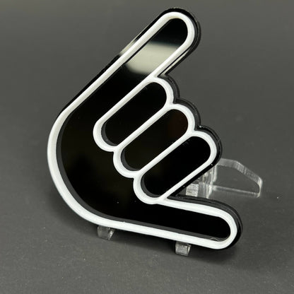 1PC Shaka Hand 3D Acrylic Badge - Car Truck Emblem Fender Tailgate Trunk Sticker