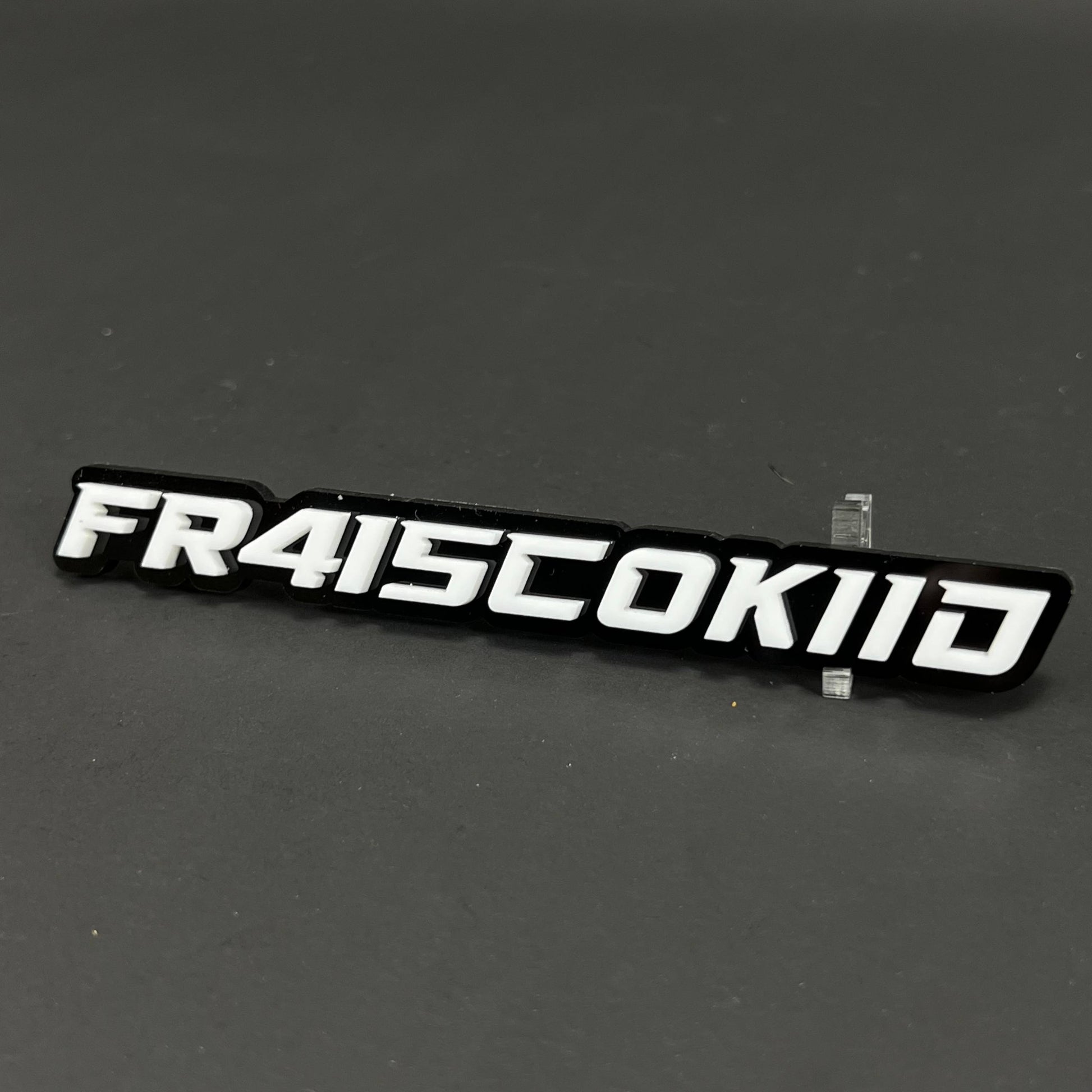 1PC FR415COKIID 3D Acrylic Badge - Car Truck Emblem Fender Sticker