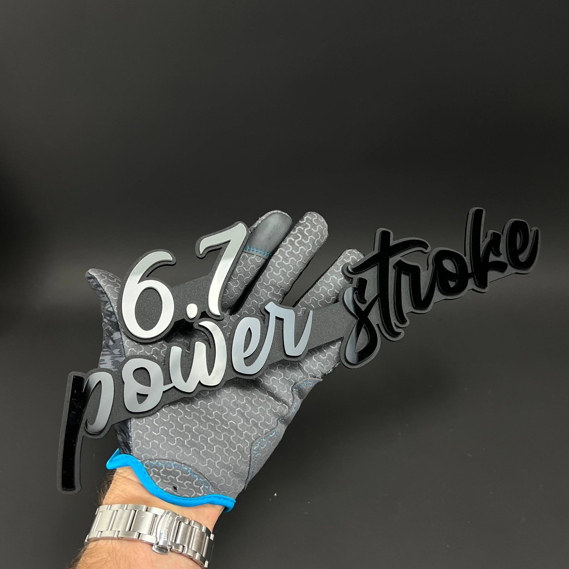 1PC 6.7 power stroke 3D Acrylic Badge - Car Truck Emblem Fender Sticker