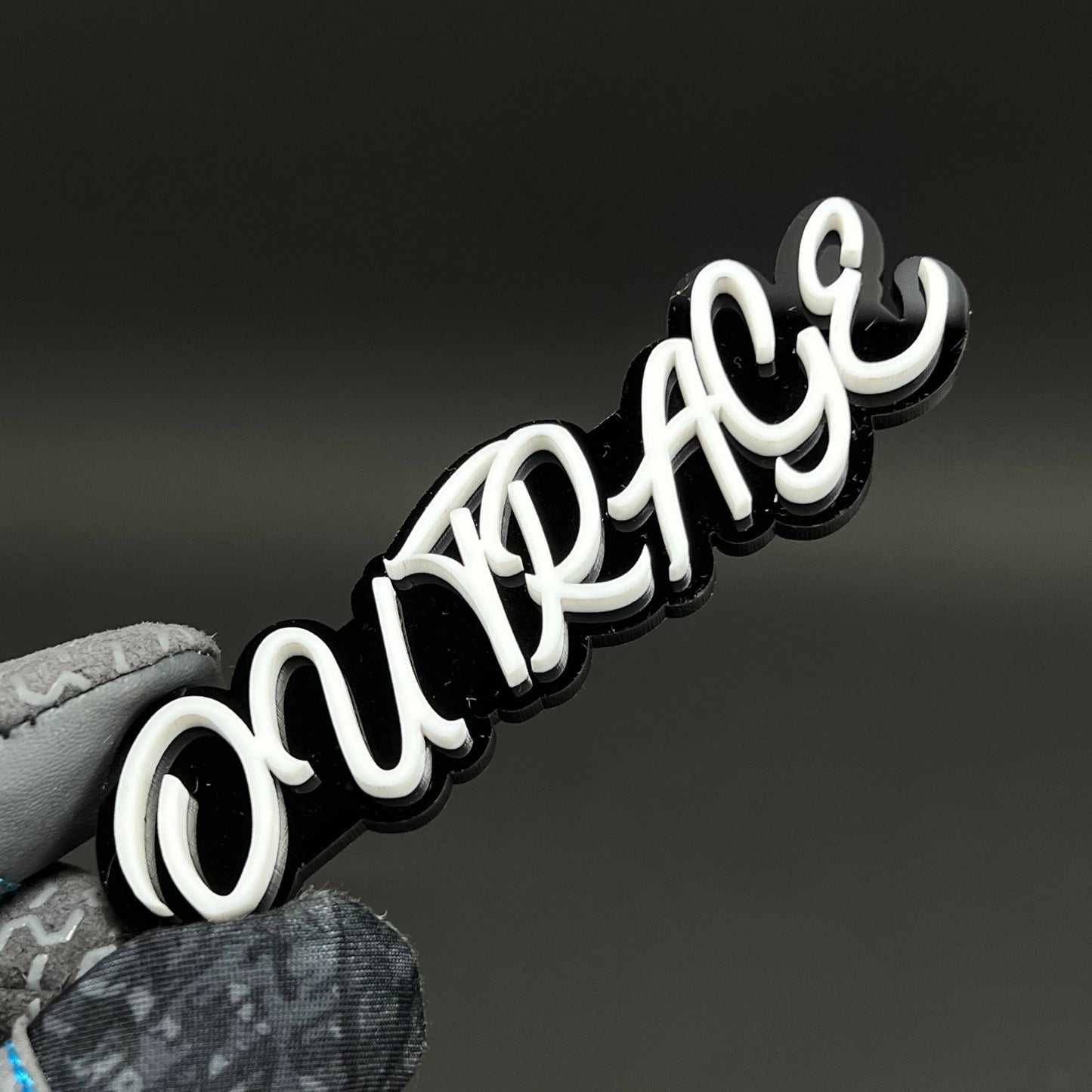 1PC OUTRAGE 3D Acrylic Badge - Car Truck Emblem Fender Tailgate Trunk Sticker