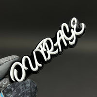 1PC OUTRAGE 3D Acrylic Badge - Car Truck Emblem Fender Tailgate Trunk Sticker
