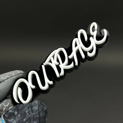 1PC OUTRAGE 3D Acrylic Badge - Car Truck Emblem Fender Tailgate Trunk Sticker