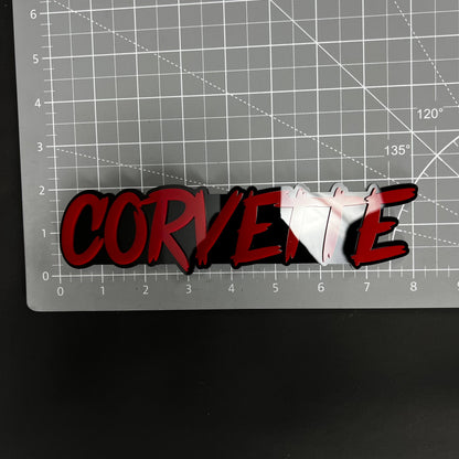1PC CORVETTE 3D Acrylic Badge - Car Truck Emblem Fender Tailgate Trunk Sticker