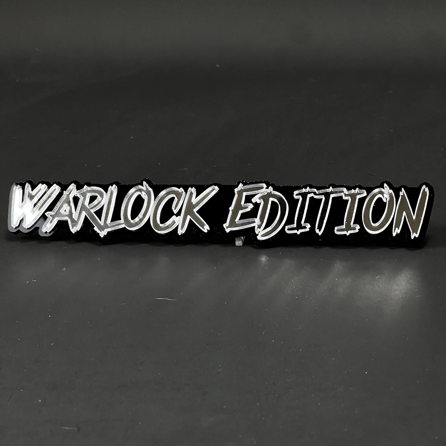 1PC WARLOCK EDITION 3D Acrylic Badge - Car Truck Emblem Fender Sticker