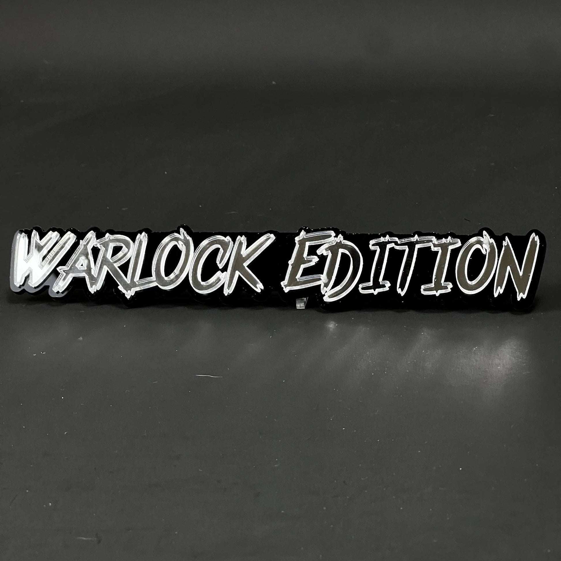 1PC WARLOCK EDITION 3D Acrylic Badge - Car Truck Emblem Fender Sticker