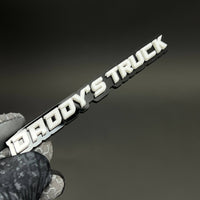 1PC DADDY'S TRUCK 3D Acrylic Badge - Car Truck Emblem Fender Sticker