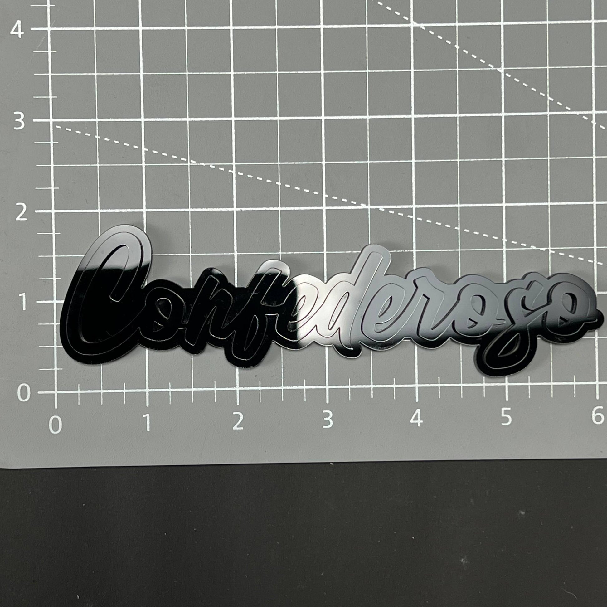 1PC Confederoso 3D Acrylic Badge - Car Truck Emblem Fender Sticker