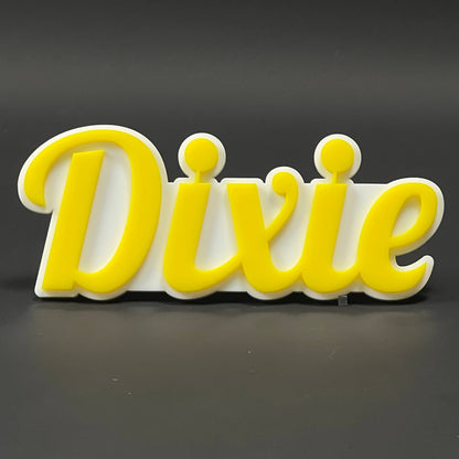 1PC Dixie 3D Acrylic Badge - Car Truck Emblem Fender Tailgate Trunk Sticker