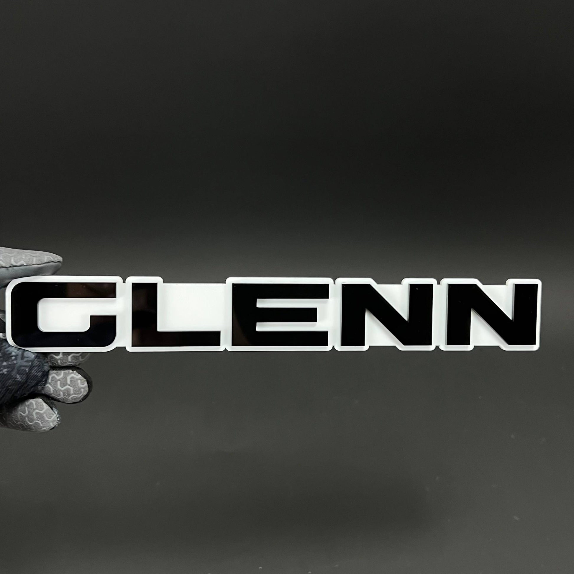 1PC GLENN 3D Acrylic Badge - Car Truck Emblem Fender Tailgate Trunk Sticker