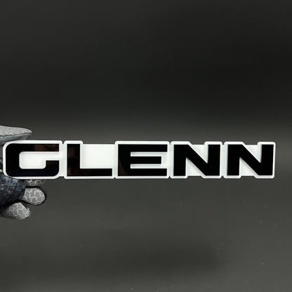 1PC GLENN 3D Acrylic Badge - Car Truck Emblem Fender Tailgate Trunk Sticker