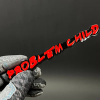 1PC PROBLEM CHILD 3D Acrylic Badge - Car Truck Emblem Fender Sticker