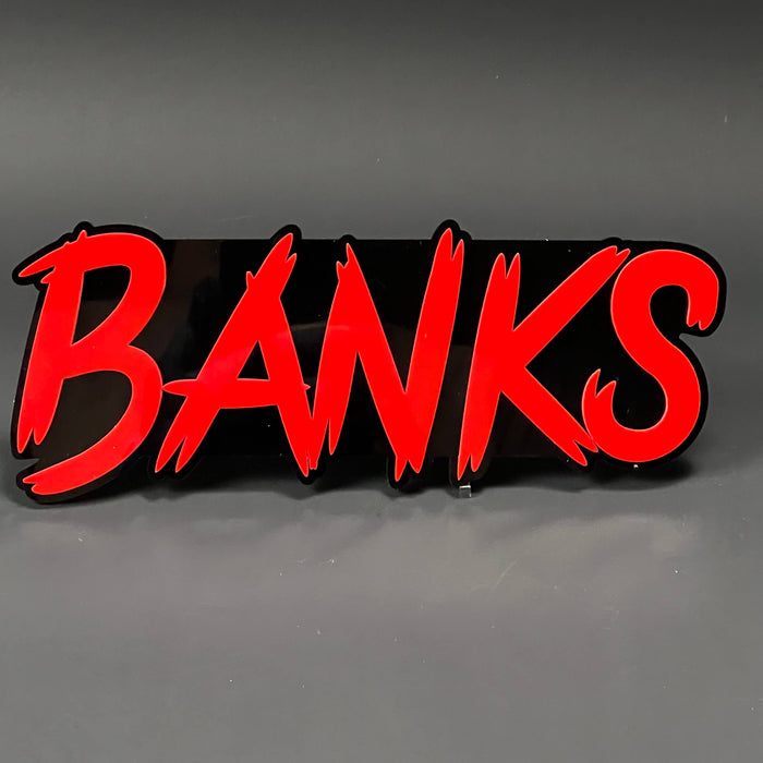 1PC BANKS 3D Acrylic Badge - Car Truck Emblem Fender Tailgate Trunk Sticker