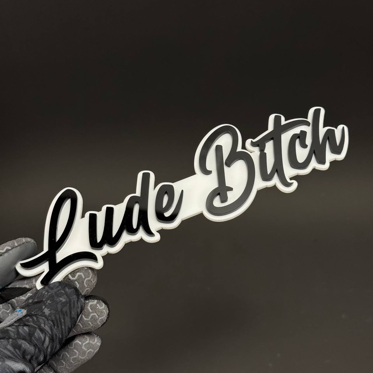 1PC Lude Bitch 3D Acrylic Badge - Car Truck Emblem Fender Tailgate Trunk Sticker