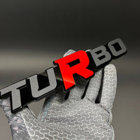 1PC TURBO 3D Acrylic Badge - Car Truck Emblem Fender Tailgate Trunk Sticker