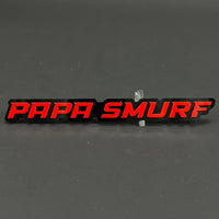 1PC PAPA SMURF 3D Acrylic Badge - Car Truck Emblem Fender Tailgate Trunk Sticker