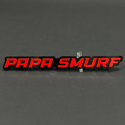 1PC PAPA SMURF 3D Acrylic Badge - Car Truck Emblem Fender Tailgate Trunk Sticker