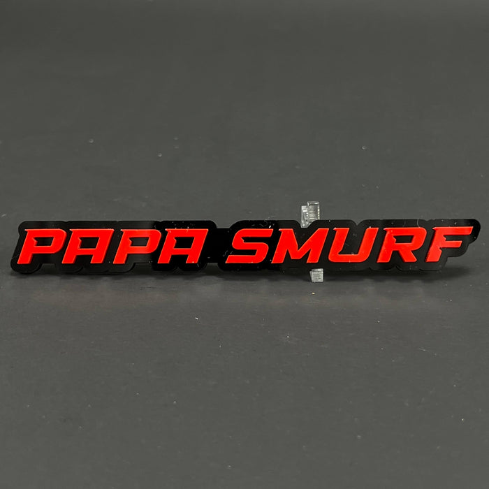 1PC PAPA SMURF 3D Acrylic Badge - Car Truck Emblem Fender Tailgate Trunk Sticker