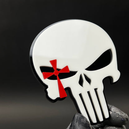 1PC Punisher Skull 3D Acrylic Badge - Car Truck Emblem Fender Sticker